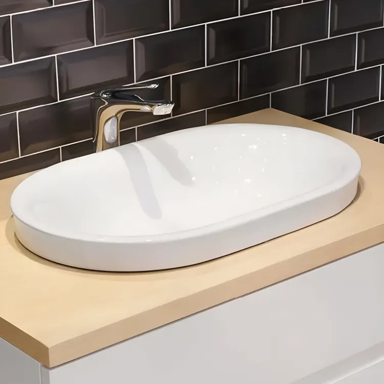 American Standard Studio S Above Counter Oval Sink, White - 1296000.020