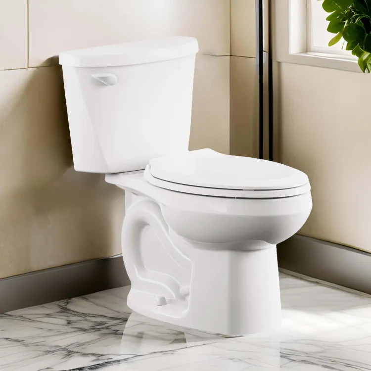 American Standard Colony3 Two-Piece Toilet, Elongated, Chair Height, PowerWash, ADA, 12" Rough, 1.6 GPF, White (Less Seat) - 250AA004.020