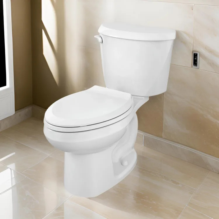 American Standard Colony3 Two-Piece Toilet, Round, Chair Height, PowerWash, 12" Rough, ADA, 1.28 GPF, White (Less Seat) - 250BA104.020