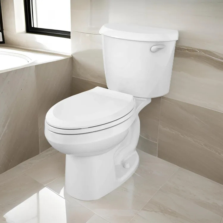 American Standard Colony3 Two-Piece Toilet, Round, Chair Height, 12" Rough-In, ADA, 1.28 GPF, White (Less Seat) - 250BA105.020