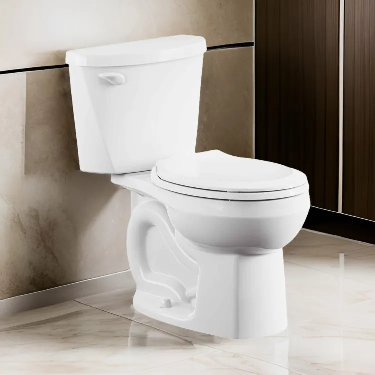 American Standard Colony3 Two-Piece Toilet, Round, Chair Height, 10" Rough-In, ADA, 1.28 GPF, White (Less Seat) - 250BB104.020