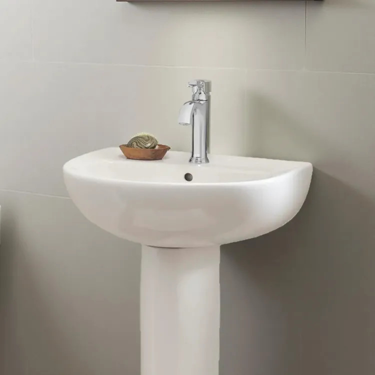 American Standard Reliant 22” Pedestal Top Bathroom Sink with 1 Hole, White - 0467201.020 