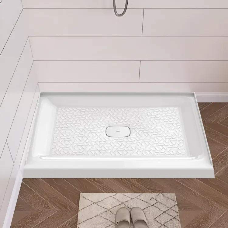 American Standard Aspirations 48" x 36" Single-Threshold Shower Base With Center Drain, High-Gloss Acrylic, White - A8022T-CO.020