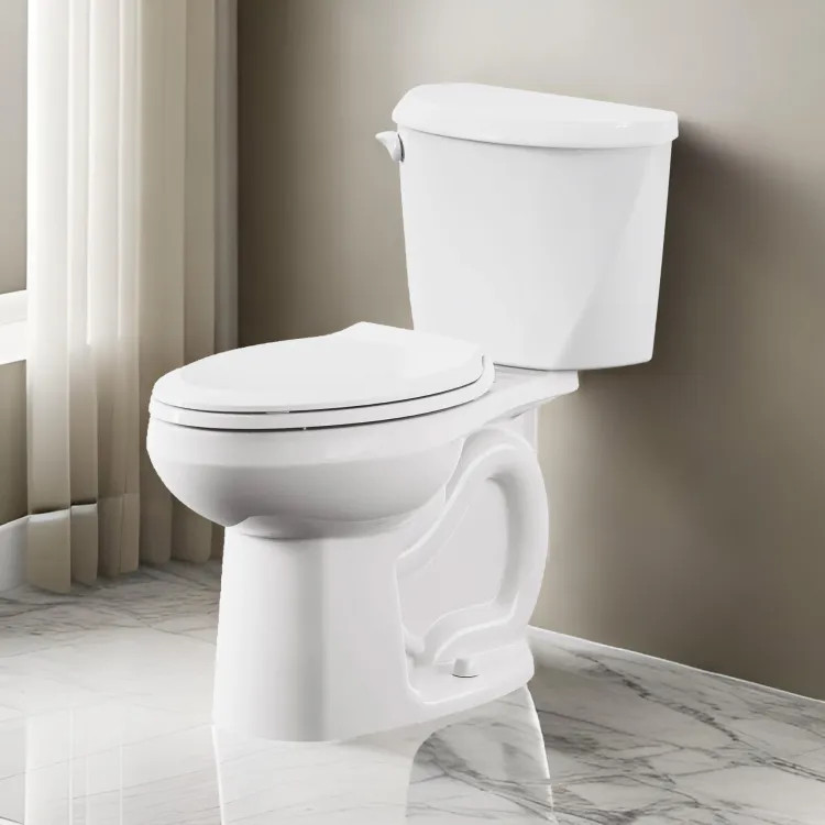 American Standard Colony3 Two-Piece Toilet with Lined Tank, Round, Chair Height, ADA, 12" Rough-In, 1.28 GPF, White (Less Seat) - 250BA154.020