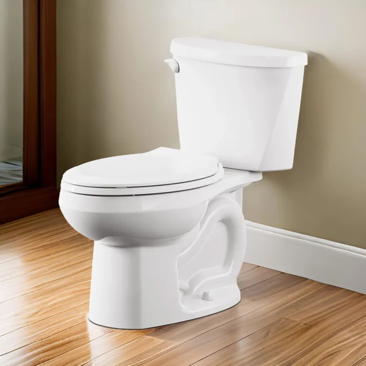 American Standard Colony3 Two-Piece Elongated Toilet, Standard Height, PowerWash, ADA, 10" Rough-In, 1.28 GPF, White (Less Seat) - 250CB104.020