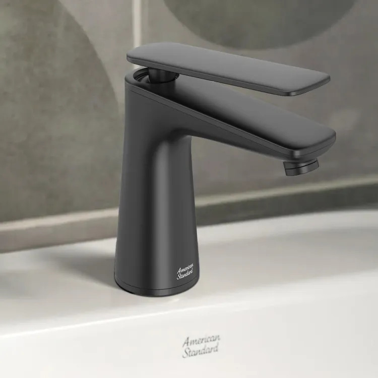 American Standard Aspirations One-Handle Bathroom Faucet w/ Pop-Up, 1.2 GPM, Matte Black - 7061101.243