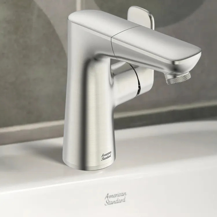 American Standard Aspirations One-Handle Pull-Out Bathroom Faucet w/ Pop-Up, 1.2 GPM, Brushed Nickel - 7061121.295