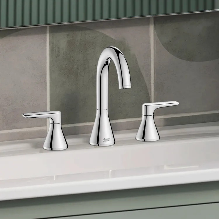American Standard Aspirations Two-Handle Widespread Lavatory Faucet w/ Pop-Up, 1.2 GPM, Polished Chrome - 7061801.002