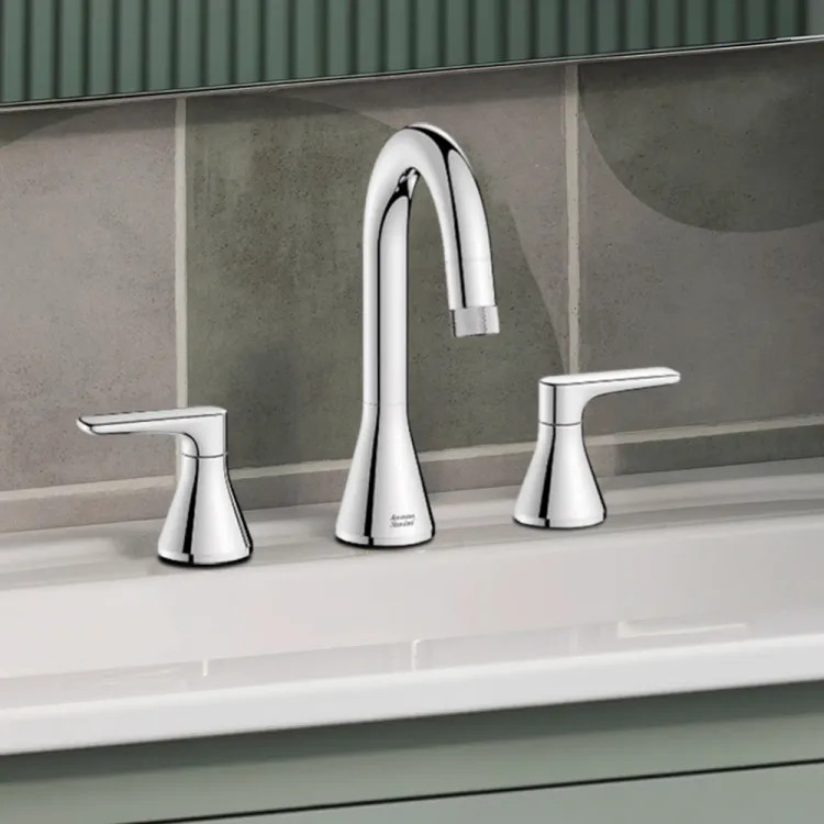 American Standard Aspirations Two-Handle Pull-Out Widespread Lavatory Faucet w/ Pop-Up, Polished Chrome - 7061821.002