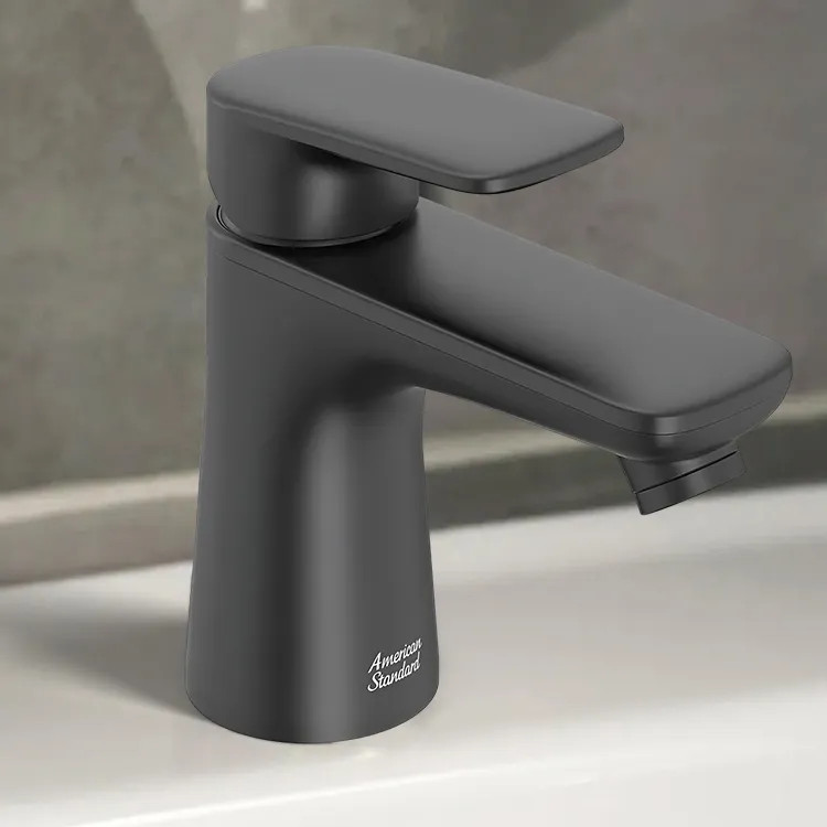 American Standard Aspirations One-Handle Petite Bathroom Faucet w/ Pop-up, 1.2 GPM, Matte Black - 7061131.243