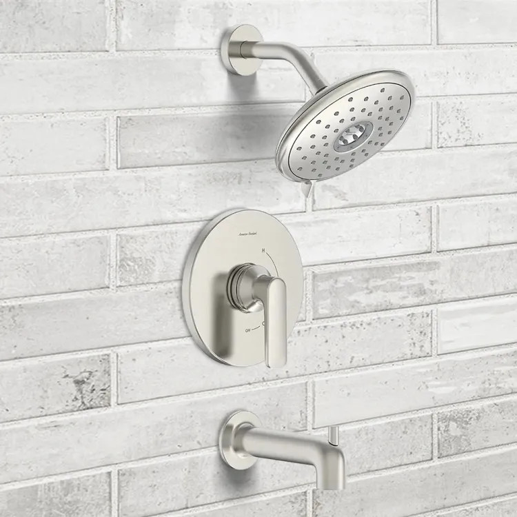 American Standard Aspirations Pressure Balance Tub/Shower Faucet, 1.8 GPM, Brushed Nickel - TU061508.295