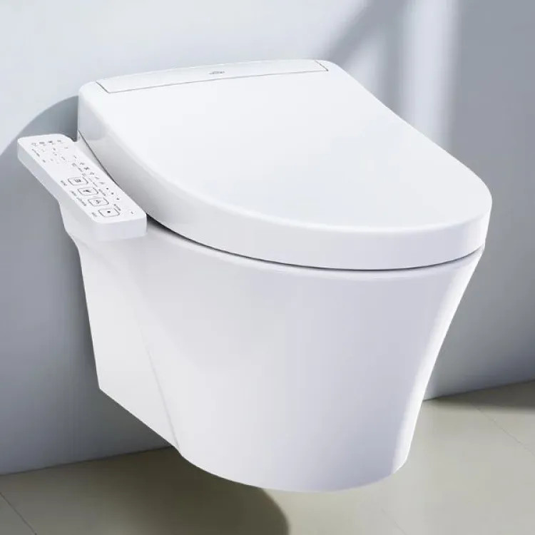 TOTO Elongated In-Wall AP Wall-Hung Toilet w/ S2 Washlet Bidet Combo,1.28 GPF/ 0.9 GPF, Cotton White - CWT4263346CMFG#MS