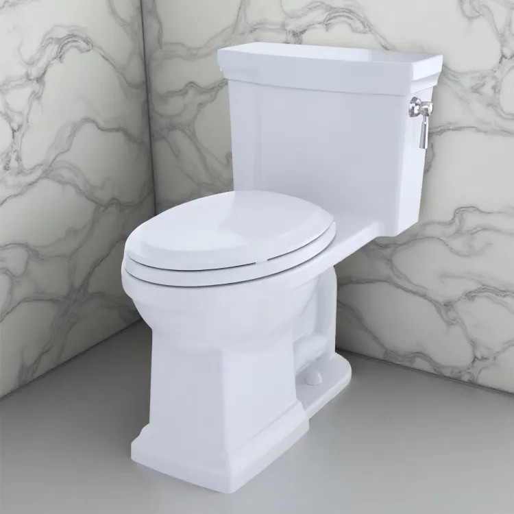 TOTO MS814224CUFRG#01 PROMENADE II 1 PIECE ADA ELONG TOILET COMPLETE COTTON WHITE