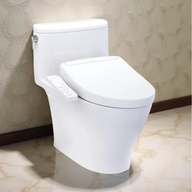 TOTO Nexus One-Piece Elongated Toilet w/ WASHLET+ S2 Bidet Seat, 1.0 GPF, Cotton White - MW6423346CUFG#01