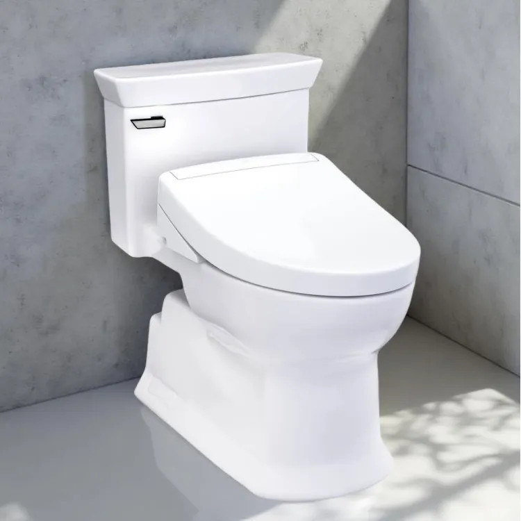 TOTO Soirée One-Piece Elongated Toilet w/ WASHLET+ S5 Bidet Seat, 1.28 GPF, Cotton White - MW9643446CEFG#01