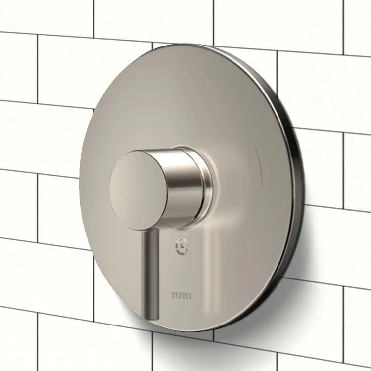 TOTO Round Pressure Balance Valve Trim, Lever Handle, ADA-Compliant, Brushed Nickel - TBV01801U#BN
