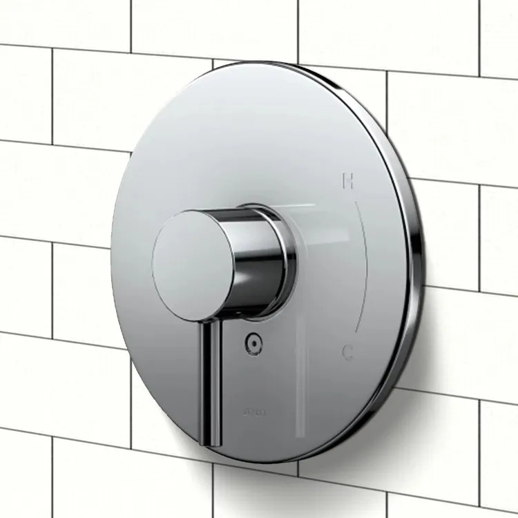 TOTO Round Pressure Balance Valve Trim, Lever Handle, ADA-Compliant, Polished Chrome - TBV01801U#CP
