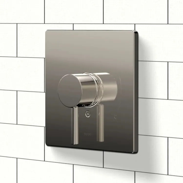 TOTO Square Pressure Balance Valve Trim, Lever Handle, ADA-Compliant, Polished Nickel - TBV02801U#PN