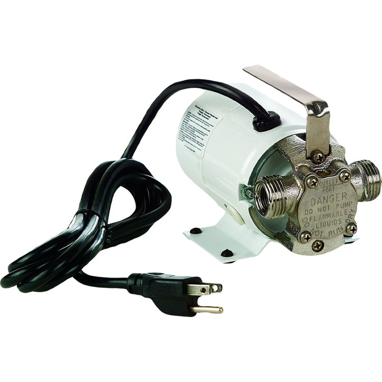 Little Giant Pony Utility Pump, 1/10 HP, 360 GPH, 115 Volts, 12 VDC, 6 ft. Cord Length, 0.38" Discharge, Self-Priming - 365S 555203
