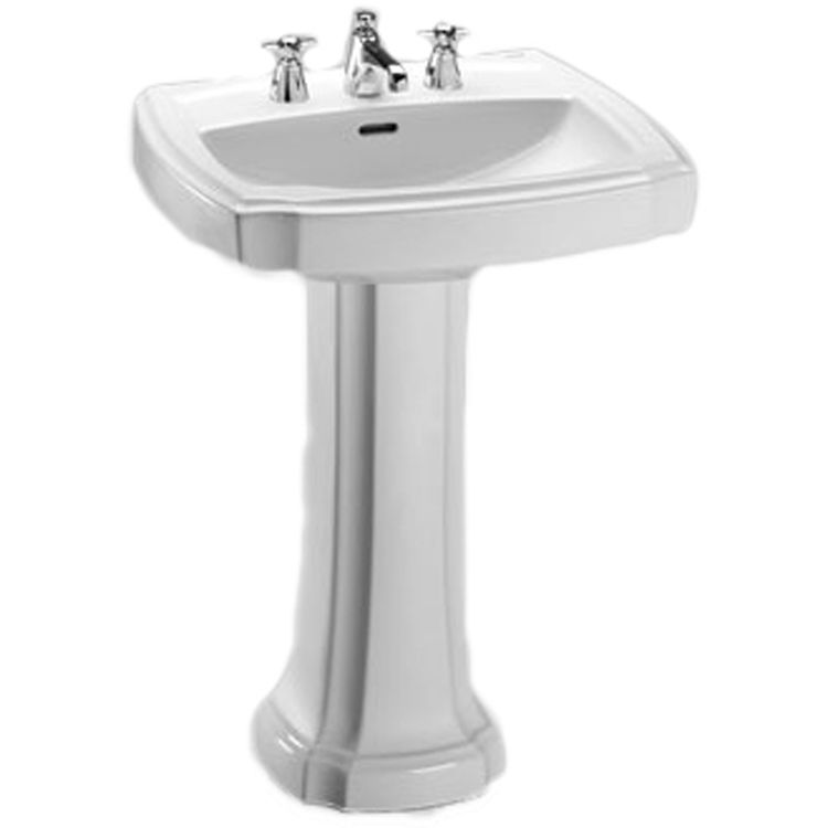 Toto LPT970.8 Cotton White Guinevere 27" Pedestal Lavatory 8" Centers-Complete