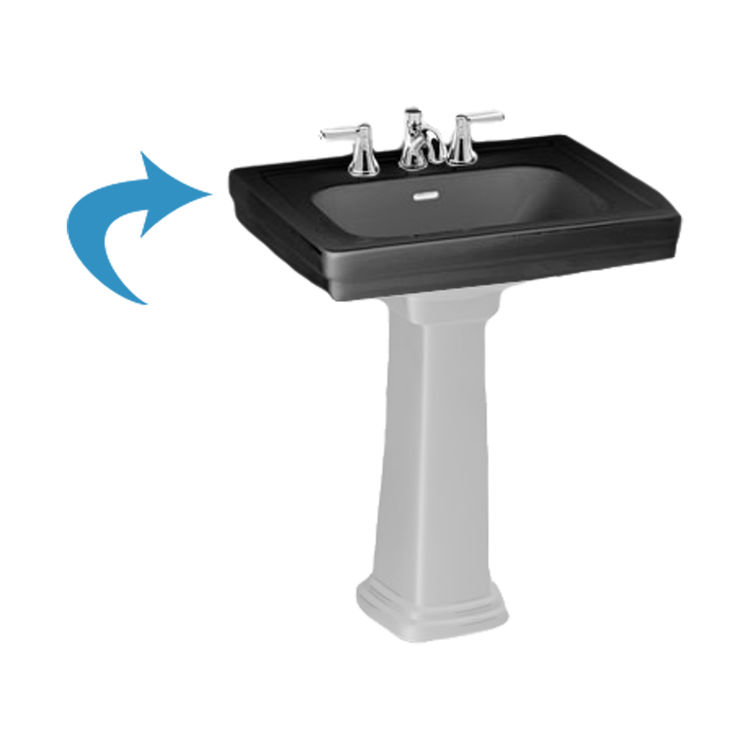 Toto LpT530n Ebony Promenade Pedestal Lavatory, Sink Only Single Hole