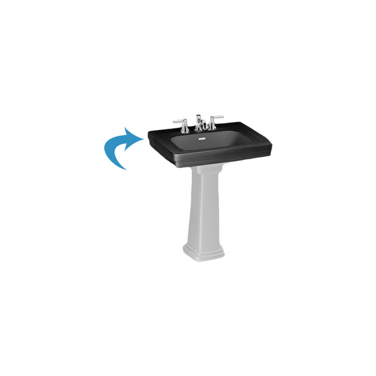 Toto LpT530.4n Ebony Promenade Pedestal Lavatory, Sink Only 4" Centers