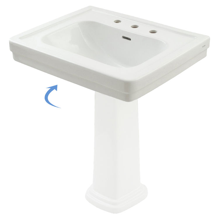 Toto LT530.8#11 Colonial White Pedestal Lavatory