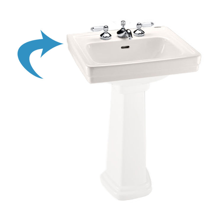 Toto lpt532.4n Bone Promenade Pedestal Lavatory, Sink Only 4" Centers