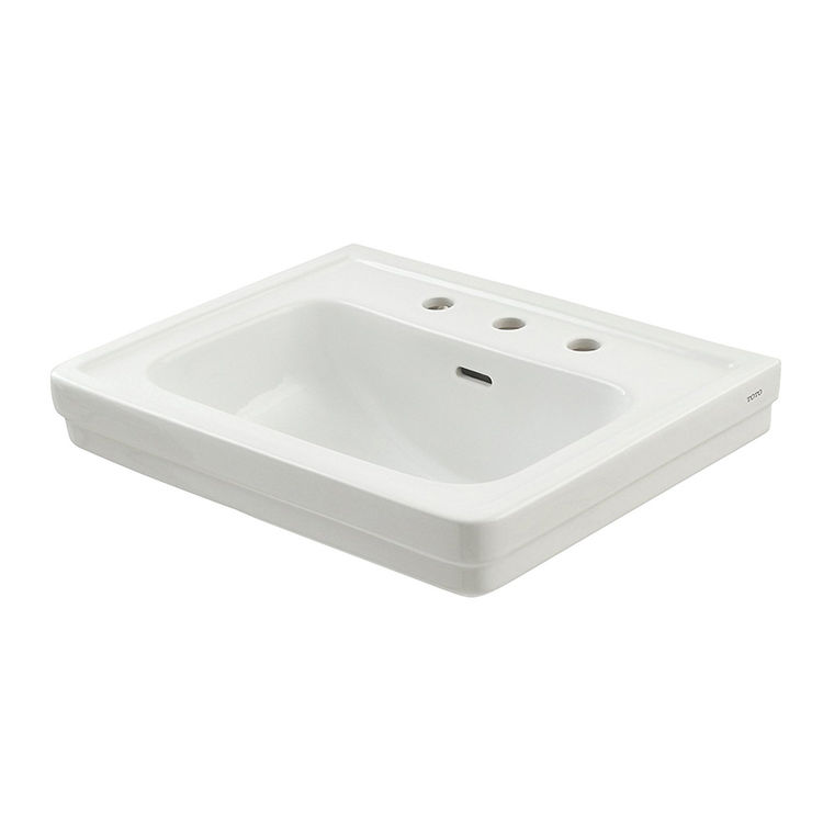 Toto LT532.8#01 Cotton White Promenade Pedestal Lavatory, Sink Only 8" Centers