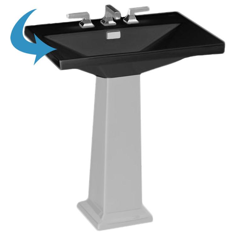 Toto lpt930.8 Ebony Lloyd Pedestal Lavatory, Sink Only 8" CC