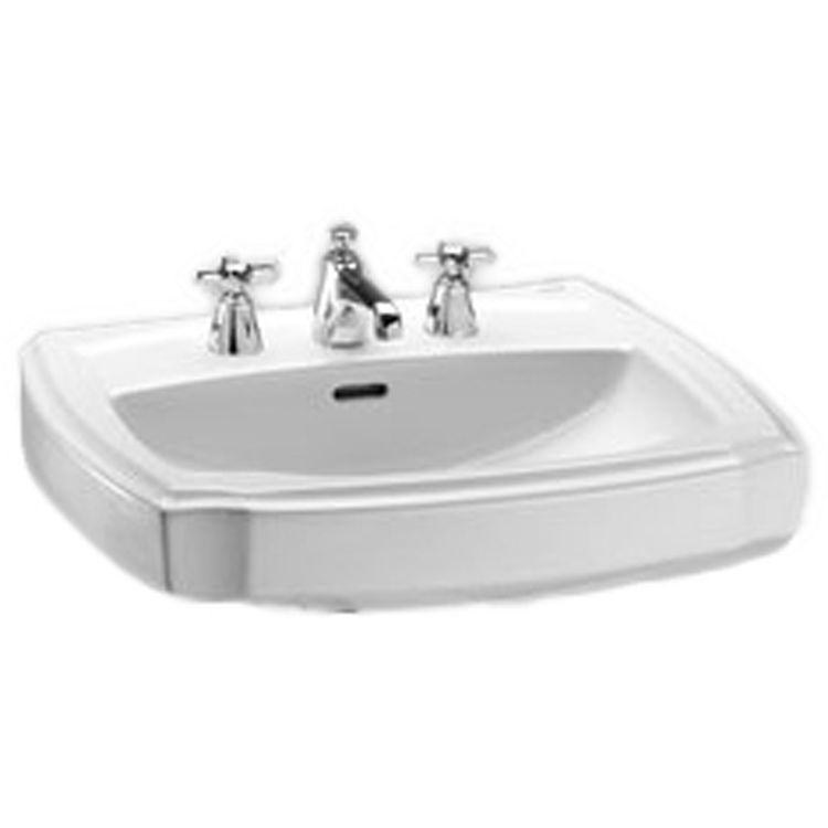 Toto LT970.8#01 Cotton White Guinevere 27" Pedestal Lavatory, Sink Only 8" CC