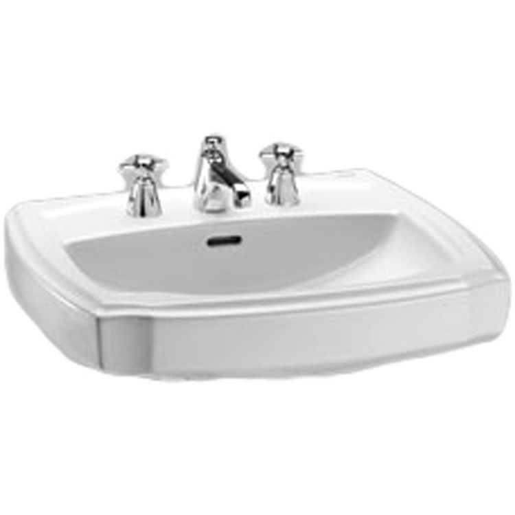 Toto LT972#01 Cotton White Guinevere Pedestal Lavatory, Sink Only Single Hole