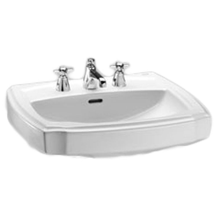 Toto LT972.8#01 Cotton White Guinevere Pedestal Lavatory, Sink Only 8" CC