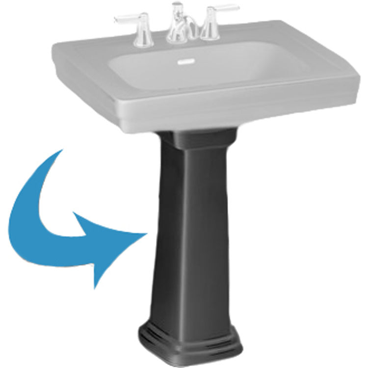 TOTO PT530N#51 Promenade Pedestal Only, 27-1/2" x 22-1/4", Ebony