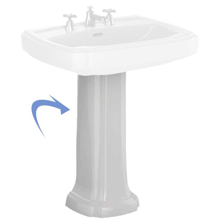 TOTO PT970#11 Guinevere 27" Pedestal Only, Colonial White