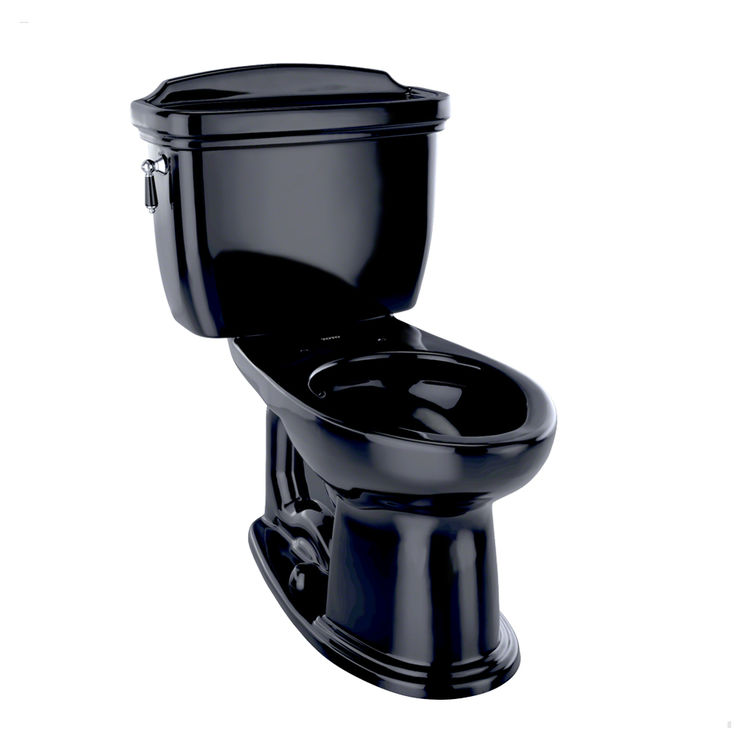 Toto Eco Dartmouth Two-Piece Elongated 1.28 GPF Universal Height Toilet, Ebony - CST754EF#51