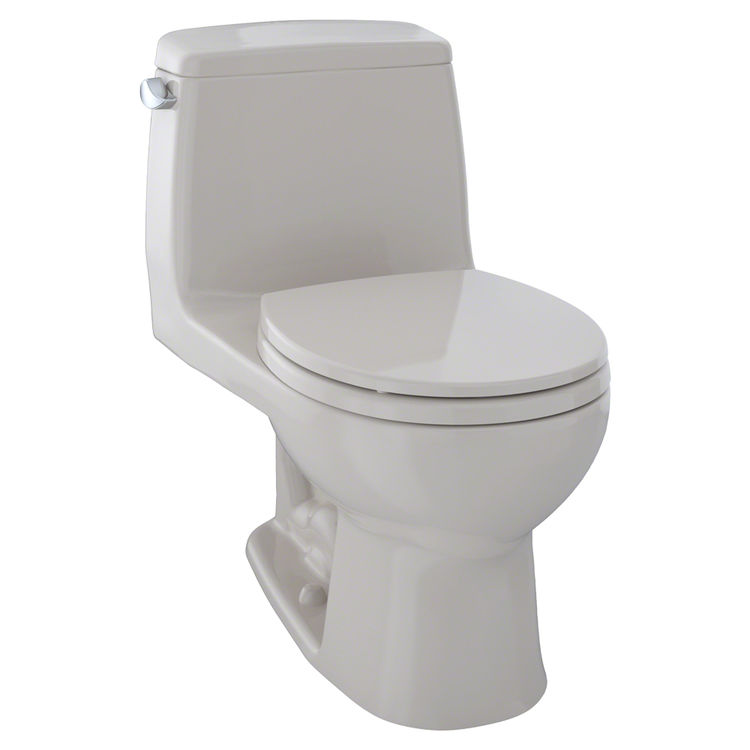 TOTO Eco UltraMax One-Piece Round Bowl Toilet with SoftClose Seat, E-Max, 1.28 GPF, Colonial White - MS853113E#12