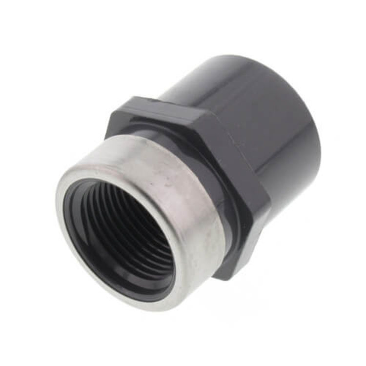 PVC80FE34SS #835-007SR 3/4" SOCx 3/4" SS REINFORCED FEMALE 