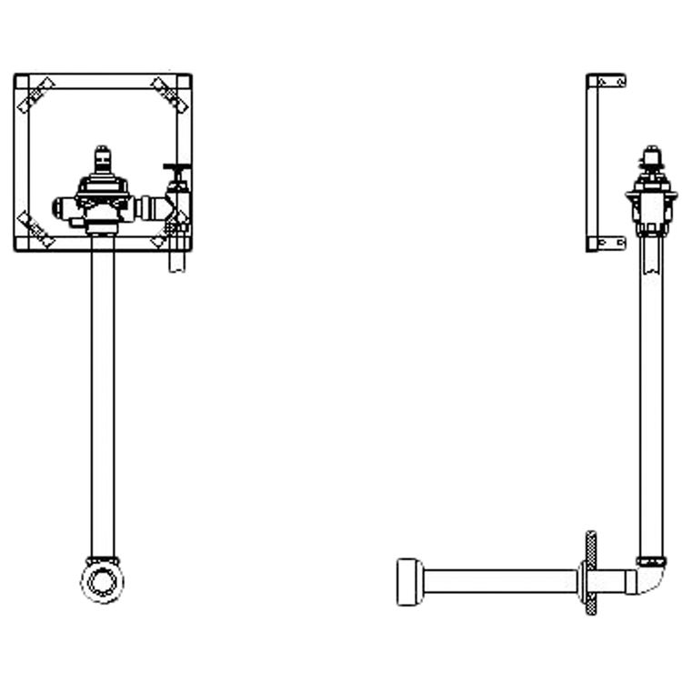 Delta Commercial 1601T6203RI Rough-in For Battery Operated Concealed Flush Valve