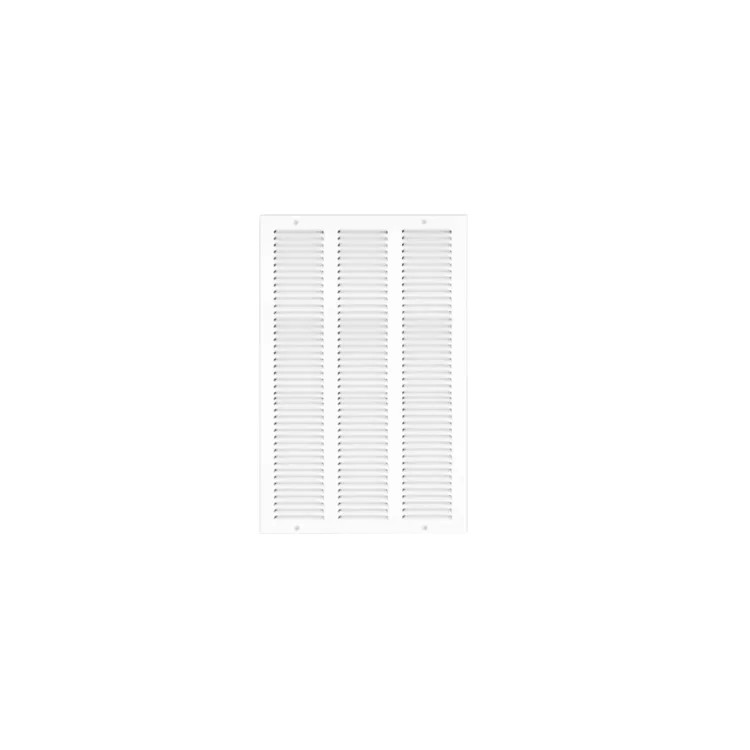 Shoemaker 14" x 8" Aluminum Return Air Grille with 1/2” Louvers, Soft White - A-1050-14X8