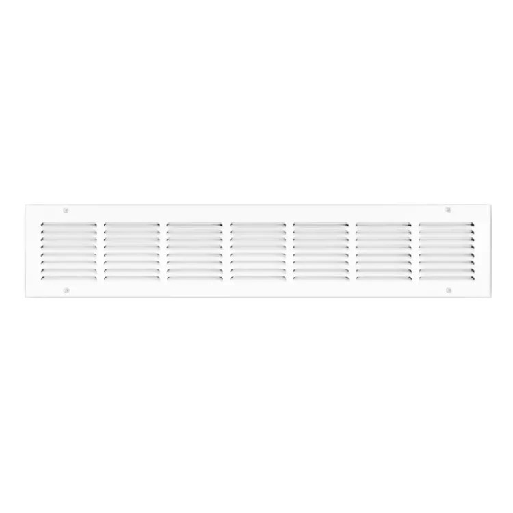 Shoemaker 30" x 6" Return Air Grille with 1/2" Spacing, White - 1050-30X6