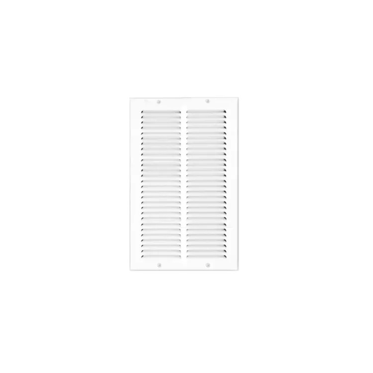 Shoemaker 1050 Series 10" x 16" Return Air Grille w/ 1/2" Spacing, White - 1050-10X16
