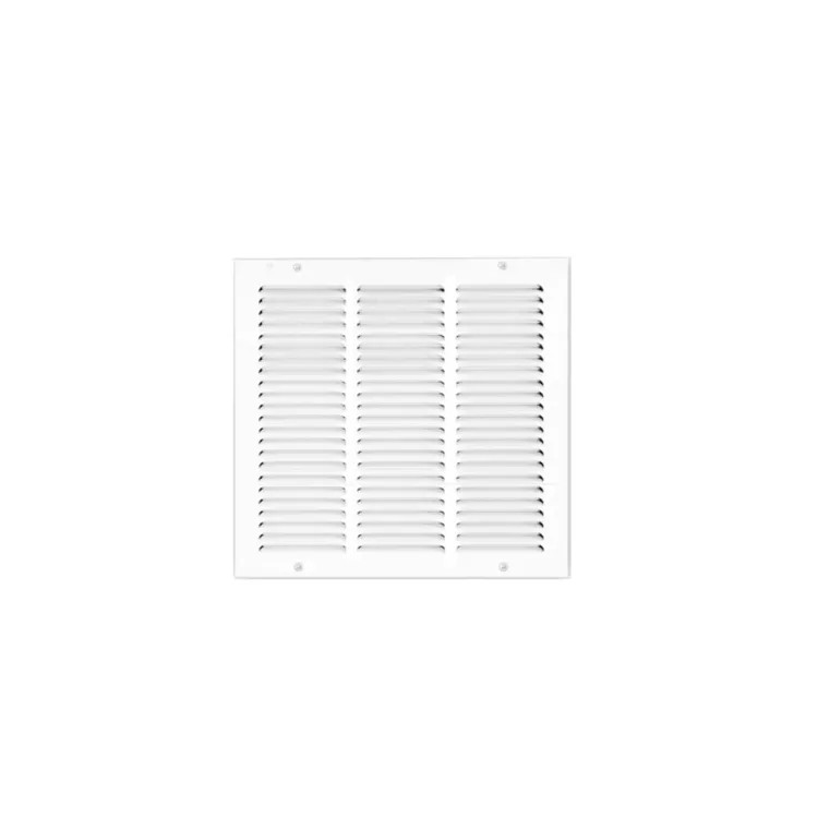 Shoemaker 1050 Series 12" x 14" Return Air Grille w/ 1/2" Spacing, White - 1050-12X14