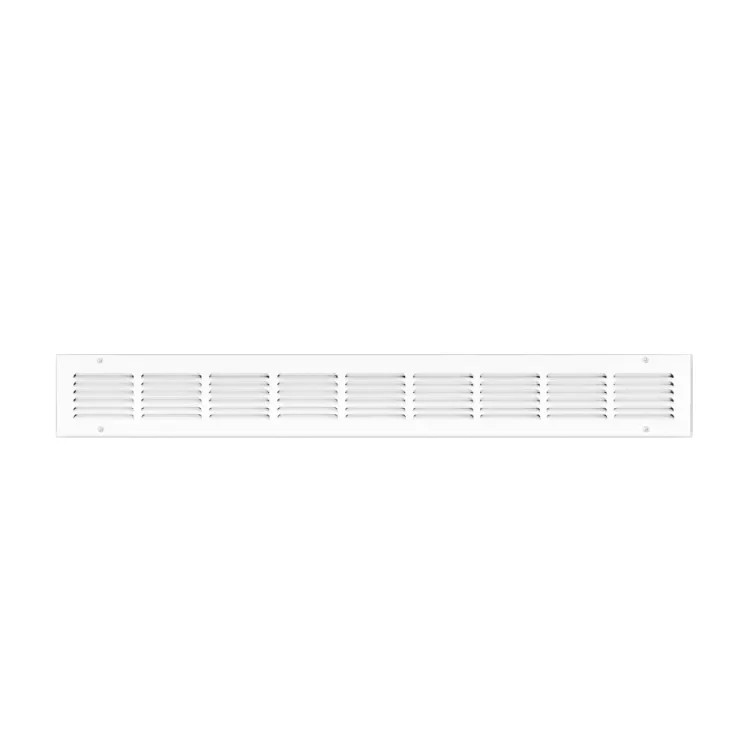 Shoemaker 36" x 4" Return Air Grille with 1/2" Spacing, White - 1050-36X4