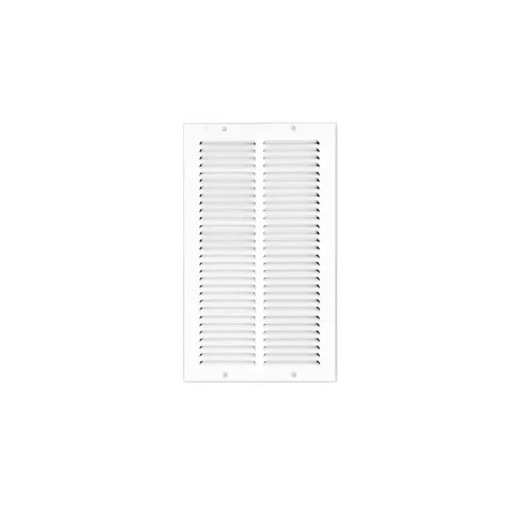 Shoemaker 1050 Series 10" x 18" Return Air Grille w/ 1/2" Spacing, White - 1050-10X18