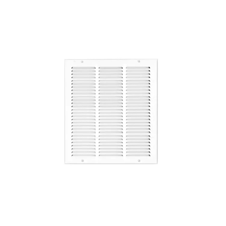 Shoemaker 1050 Series 12" x 16" Return Air Grille w/ 1/2" Spacing, White - 1050-12X16
