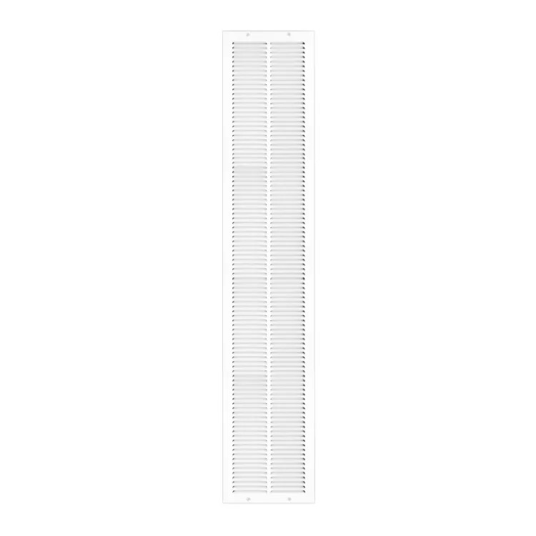 Shoemaker 8" x 30" Return Air Grille with 1/2" Spacing, White - 1050-8X30