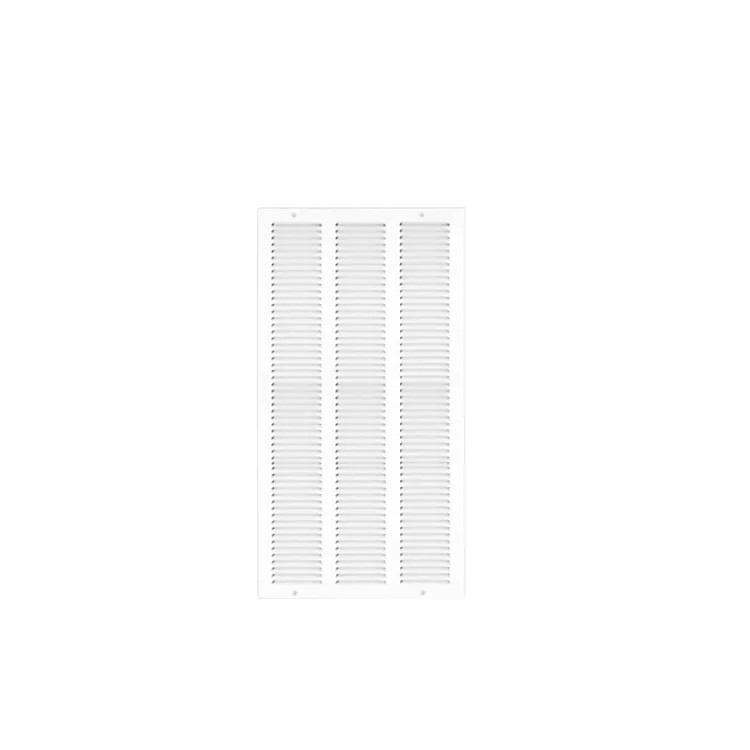 Shoemaker 1050 Series 14" x 12" Return Air Grille with 1/2" Louvers, Stamped Steel, Soft White - 1050-14X12