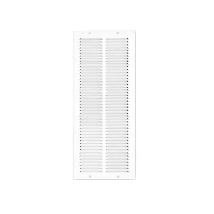 Shoemaker 1050 Series 10" x 30" Return Air Grille w/ 1/2" Spacing, White - 1050-10X30