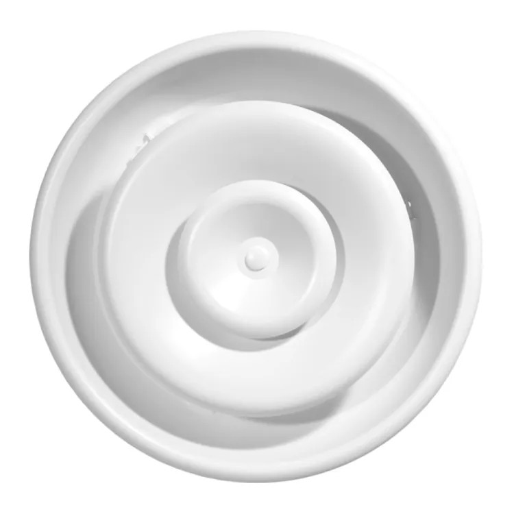 20" Adjustable Round Ceiling Diffuser, White - Shoemaker RDA-20